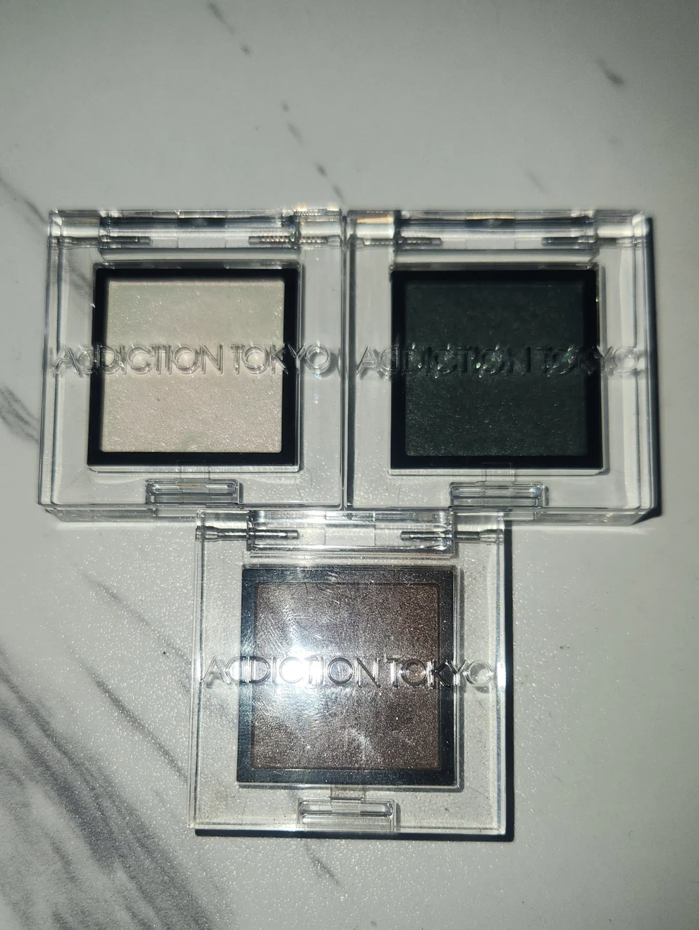 Addiction Tokyo Eyeshadow Trio — Private Note, Jade Green And Drop Out